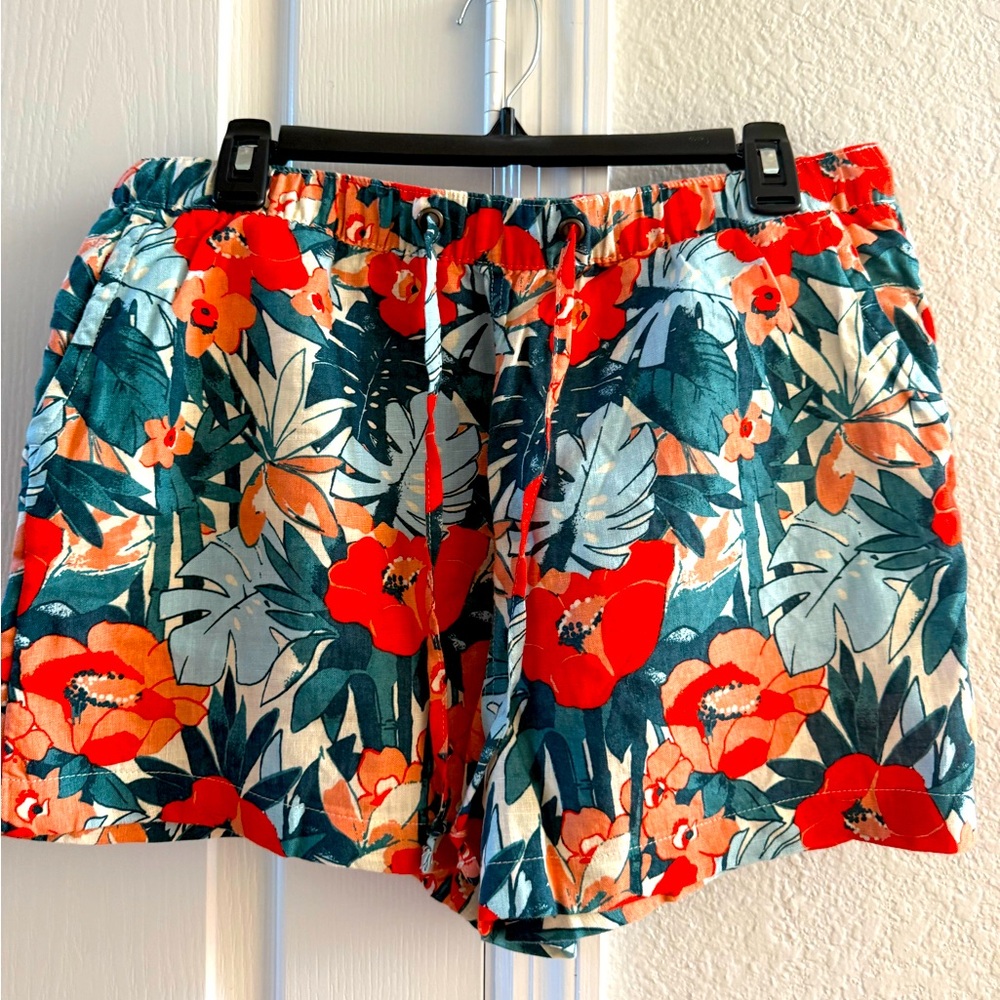 C&C California Red and Green Floral Women's Shorts